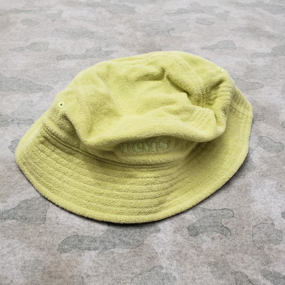 Levis Bucket Hat Mens Medium Green Terry Cloth